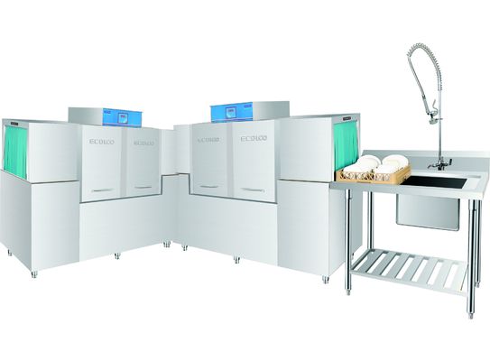 Κίνα 350KG εμπορικός εξοπλισμός πλυσίματος των πιάτων κουζινών, εμπορικό πλυντήριο πιάτων μεταφορέων προμηθευτής