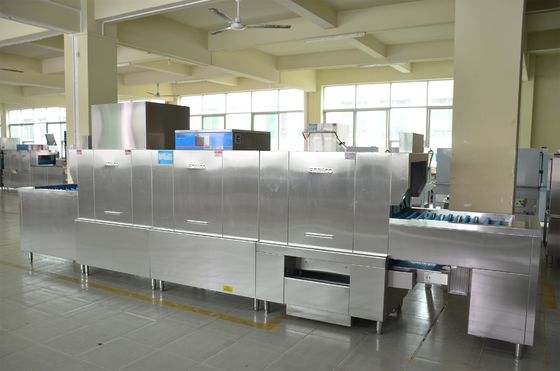 Κίνα 1900H6200W850D διανομέας μέσα στο αλλεπάλληλο πλυντήριο πιάτων eco-L620CPH για τις καντίνες προσωπικού προμηθευτής